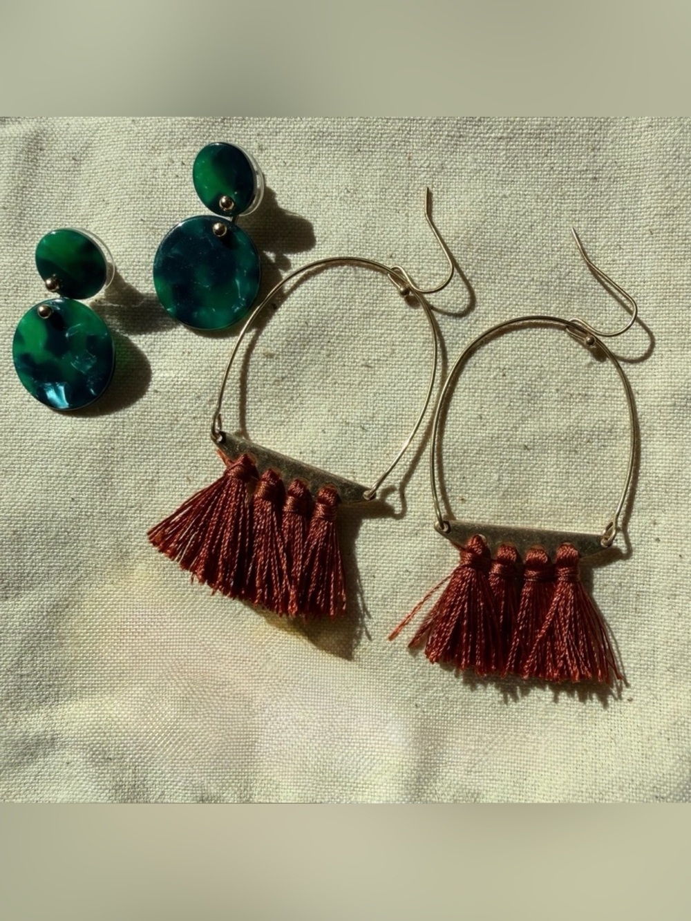 Bundle Earrings Boho Classic Art Deco Drop Tassel &‎ Hoop Earrings Unbranded (2)